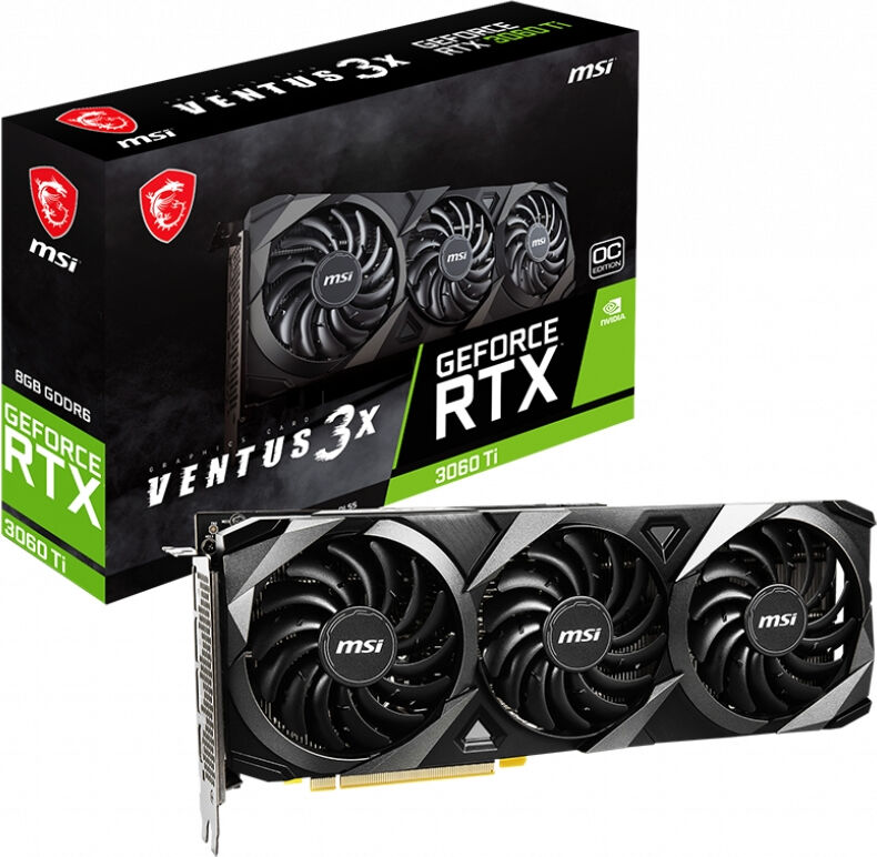 MSI GeForce RTX 3060 Ti VENTUS 3X 8GD6X OC 8GB GDDR6X Graphics