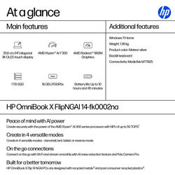 HP OmniBook X Flip 14-fk0002na - BG3E2EA - Product Image 1