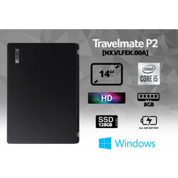 Acer TravelMate P2 - TMP214-52-56E9 - Black - Product Image 1