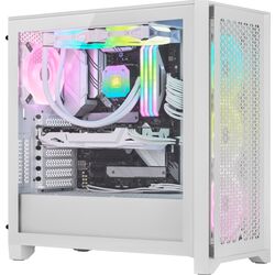 Corsair iCUE 4000D RGB AIRFLOW QL Edition - White - Product Image 1