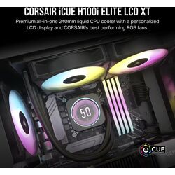 Corsair iCUE H100i ELITE LCD XT Display - Black - Product Image 1