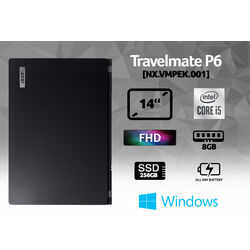 Acer TravelMate P6 - TMP614-51-G2-51Z5 - Black - Product Image 1