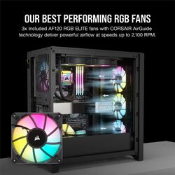 Corsair iCUE 4000D RGB AIRFLOW - w/ 3x AF120 - Black - Product Image 1