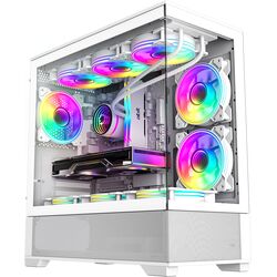 GameMax Vista Mini - w/ 6x Fans - White - Product Image 1