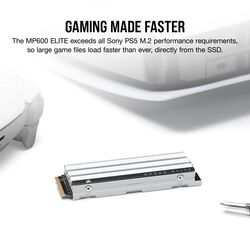 Corsair MP600 ELITE - w/ Heatsink - White - Product Image 1