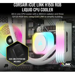 Corsair iCUE LINK H150i RGB - White - Product Image 1