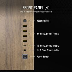 Corsair 6500X - Dual Chamber - Black/Walnut Wood - Product Image 1