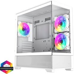 GameMax Vista Mini - w/ 3x Fans - White - Product Image 1