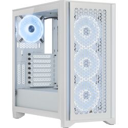 Corsair iCUE 4000D RGB AIRFLOW QL Edition - White - Product Image 1