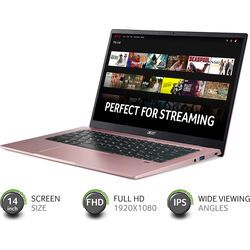 Acer Swift 1 - SF114-34-P2RM - Pink - Product Image 1