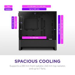NZXT H3 Flow - Black - Product Image 1