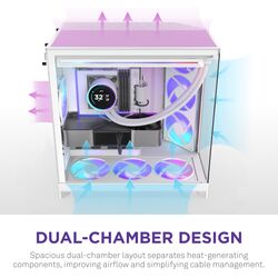 NZXT H9 Flow RGB+ - White - Product Image 1