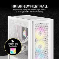 Corsair iCUE 5000D RGB AIRFLOW - w/ 3x AF120 - White - Product Image 1