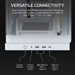 Corsair FRAME 4500X RS-R ARGB Panoramic Glass - White - Product Image 1