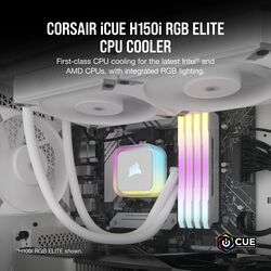 Corsair iCUE H150i RGB ELITE - White - Product Image 1