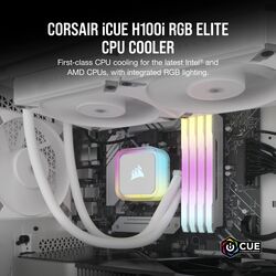 Corsair iCUE H100i RGB ELITE - White - Product Image 1