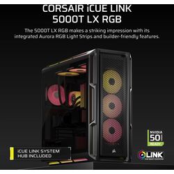 Corsair 5000T LX RGB - Black - Product Image 1