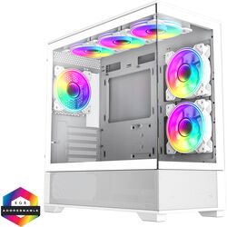 GameMax Vista Mini - w/ 6x Fans - White - Product Image 1