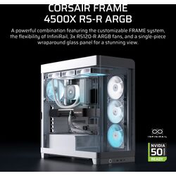 Corsair FRAME 4500X RS-R ARGB Panoramic Glass - White - Product Image 1
