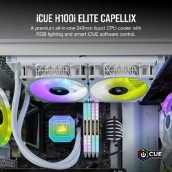 Corsair iCUE H100i ELITE CAPELLIX - White - Product Image 1