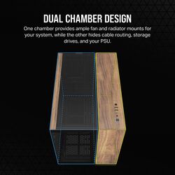 Corsair 2500X - Dual Chamber - Black/Walnut Wood - Product Image 1