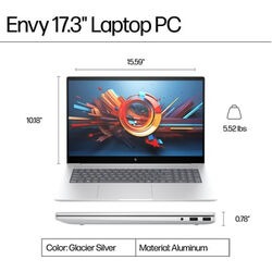 HP ENVY 17-da0500na - Silver - Product Image 1