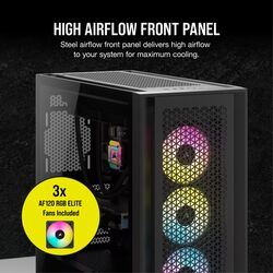 Corsair iCUE 5000D RGB AIRFLOW - w/ 3x AF120 - Black - Product Image 1