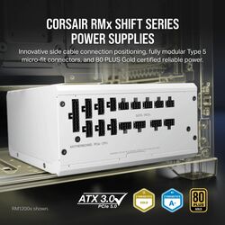 Corsair RM750x Shift - ATX 3.0 - White - Product Image 1