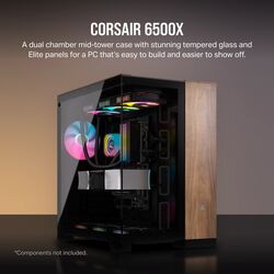 Corsair 6500X - Dual Chamber - Black/Walnut Wood - Product Image 1