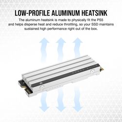 Corsair MP600 ELITE - w/ Heatsink - White - Product Image 1