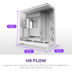 NZXT H9 Flow - White - Product Image 1