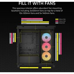 Corsair FRAME 4500X LX-R RGB iCue Link Panoramic Glass - Black - Product Image 1