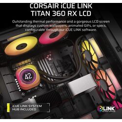 Corsair iCUE LINK TITAN 360 RX LCD - Black - Product Image 1