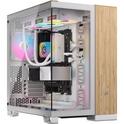 Corsair 6500X - Dual Chamber - White/Bamboo Wood - Product Image 1