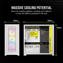 Corsair iCUE 5000D RGB AIRFLOW - w/ 3x AF120 - White - Product Image 1