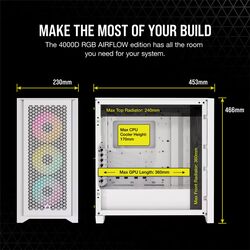 Corsair iCUE 4000D RGB AIRFLOW - w/ 3x AF120 - White - Product Image 1