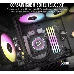 Corsair iCUE H150i ELITE LCD XT Display - Black - Product Image 1