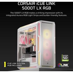 Corsair 5000T LX RGB - White - Product Image 1