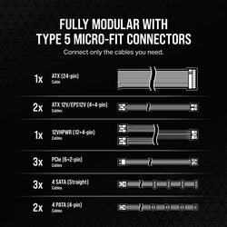 Corsair RM850x Shift - ATX 3.0 - White - Product Image 1