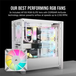 Corsair iCUE 4000D RGB AIRFLOW - w/ 3x AF120 - White - Product Image 1