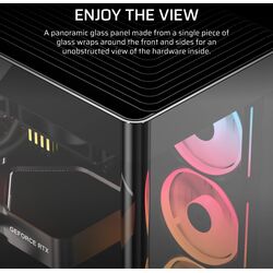 Corsair FRAME 4500X LX-R RGB iCue Link Panoramic Glass - Black - Product Image 1