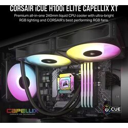 Corsair iCUE H100i ELITE CAPELLIX XT - Black - Product Image 1