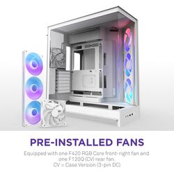 NZXT H9 FLOW RGB - White - Product Image 1