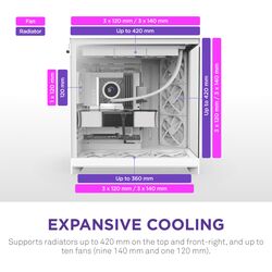 NZXT H9 Flow - White - Product Image 1