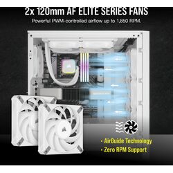 Corsair iCUE H100i RGB ELITE - White - Product Image 1