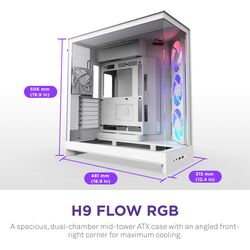NZXT H9 FLOW RGB - White - Product Image 1
