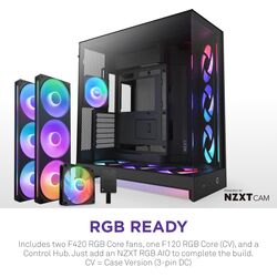 NZXT H9 Flow RGB+ - Black - Product Image 1