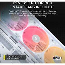 Corsair iCUE Link 4500X LX-R RGB Panoramic Glass - White - Product Image 1