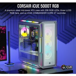 Corsair iCUE 5000T RGB - White - Product Image 1