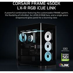 Corsair FRAME 4500X LX-R RGB iCue Link Panoramic Glass - Black - Product Image 1